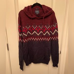 American Eagle Outfitters Mens Seriously Soft Aztec Nordic Hoodie Sweater